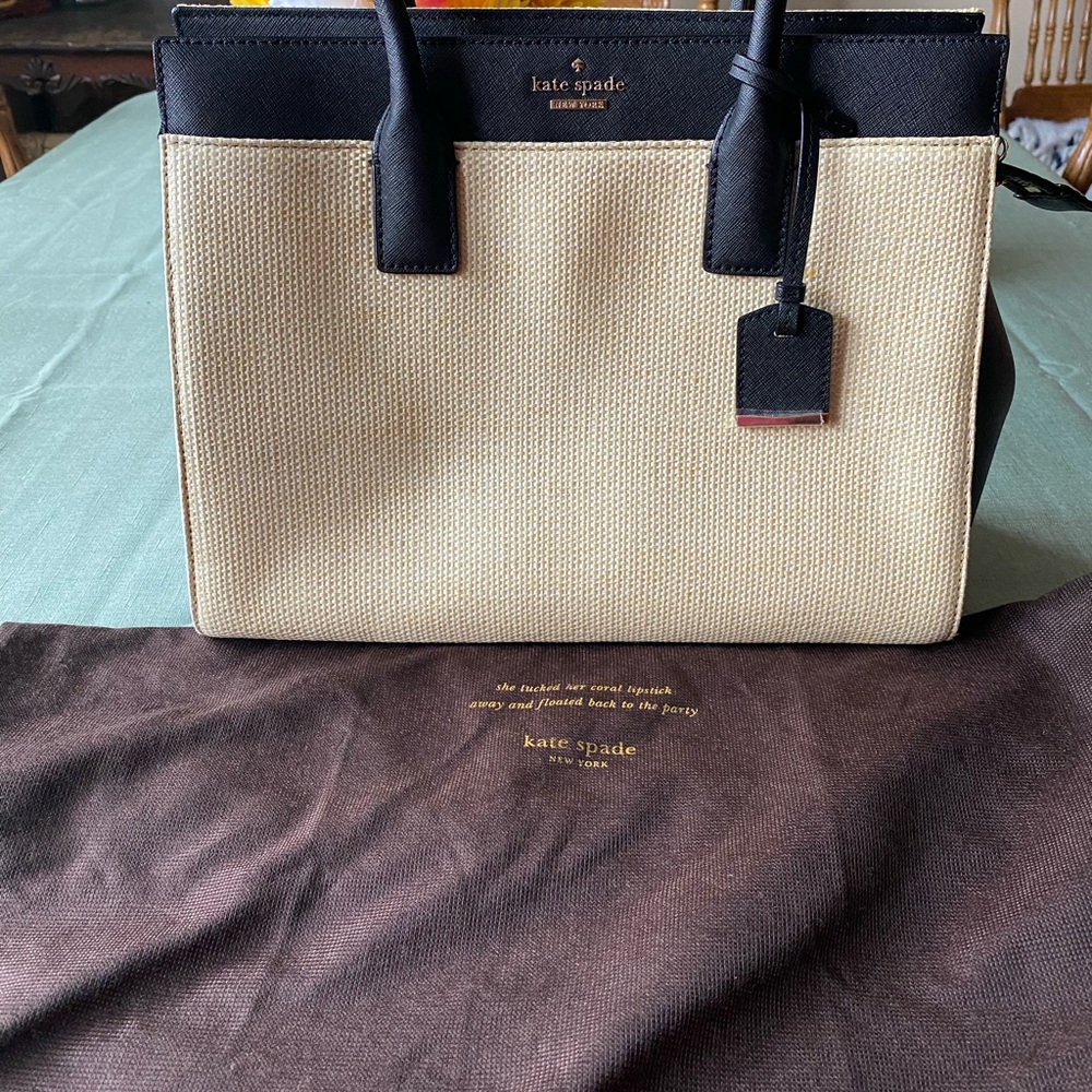 Kate Spade Black and Cream Tote Bag new without tags put tags